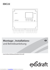 exodraft EBC22 Montage-, Installations- Und Betriebsanleitung