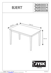Jysk BJERT Montageanleitung