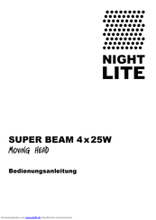 NIGHT LITE SUPER BEAM 4x25W Bedienungsanleitung