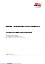 Warema Träger-Rollo M Bedienungs- Und Wartungsanleitung