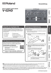 Roland V-02HD Kurzanleitung