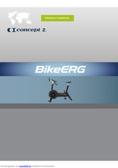 Concept2 BikeErg Zusammenbau, Austellung, Pflege, Wartung Und Bedienungsanleitung