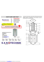 Sanotechnik Quick Line CL20 Montageanleitung