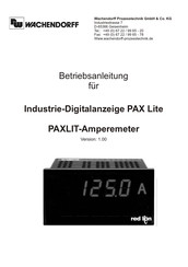 Wachendorff PAX Lite Betriebsanleitung