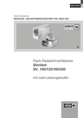 Helios SlimVent SVR 200 K Montage- Und Betriebsvorschrift