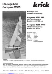 Krick Compass RG65 rts Montage- Und Gebrauchsanleitung