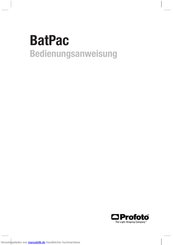 Profoto BatPac Bedienungsanweisung