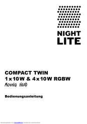 Nightlite COMPACT TWIN 1x10W RGBW Bedienungsanleitung