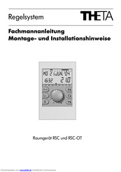 Theta RSC series Fachmannanleitung, Montage- Und Installationshinweise