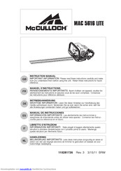 McCulloch MAC 5616 LITE Betriebsanweisung