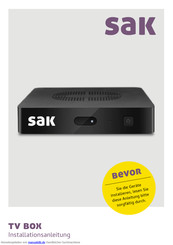 SAK tv box Installationsanleitung