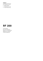 Gaggenau RF200 Gebrauchsanleitung