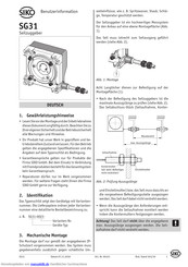 Siko SG31 Benutzerinformation
