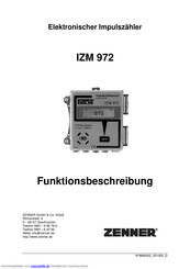 Zenner IZM 972 Funktionsbeschreibung