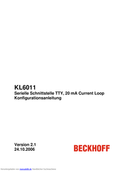 Beckhoff KL6011 Konfigurationsanleitung