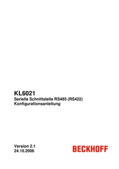 Beckhoff KL6021 Konfigurationsanleitung