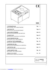 Zanussi Professional N900 series Installation, Bedienung Und Wartung