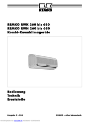 REMKO RWK 680 Betriebsanleitung