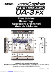 Edirol UA-3FX Erste Schritte