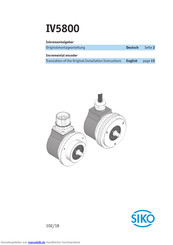 Siko IV5800 Originalmontageanleitung
