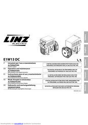 Linz electric E1W13 DC Gebrauchs- Und Wartungsanleitung
