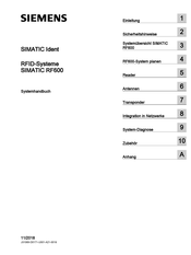 Siemens SIMATIC RF600 Systemhandbuch