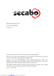 Secabo Secabo mini Bedienungsanleitung