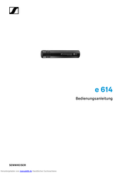 Sennheiser e614 Bedienungsanleitung