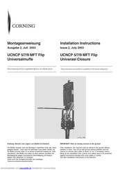 CORNING UCNCP 7-22 MFT Flip 8 Montageanweisung