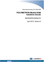 HACH LANGE Polymetron 8398 Bedienerhandbuch