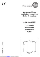 IFM Electronic AC2254 Montageanleitung