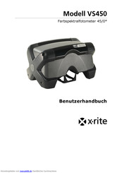 X-Rite VS450 Benutzerhandbuch