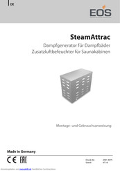 EOS SteamAttrac Montage- Und Gebrauchsanweisung