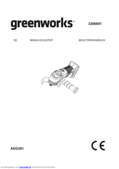GreenWorks ADG301 Benutzerhandbuch