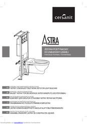 Cersanit ASTRA Montage- Und Pflegeanleitung