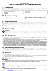 Medion E89196 Kurzanleitung