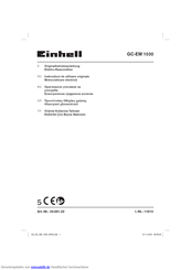 EINHELL GC-EM 1030 Originalbetriebsanleitung