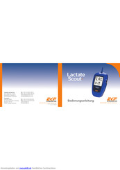 EKF Lactate Scout Bedienungsanleitung