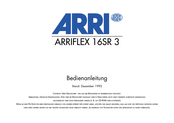 ARRI ARRIFLEX 16SR 3 Bedienanleitung