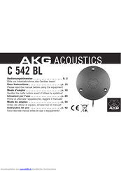 AKG Acoustics C 542 BL Bedienungshinweise