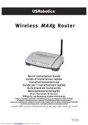 USRobotics Wireless MAXg ADSL Gateway Installationsanleitung