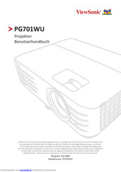 ViewSonic PG701WU Benutzerhandbuch