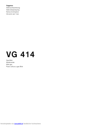 Gaggenau VG 414 Gebrauchsanleitung