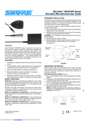 Shure Microflex MX391BP Serie Gebrauchsanleitung