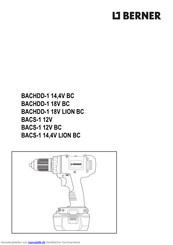 Berner BACHDD-1 18V BC Originalanweisungen