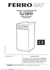 Ferro GBFN 1.16 Installation Und Betriebsanleitung