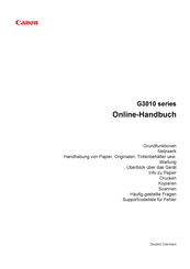 Canon G3010 Serie Online-Handbuch