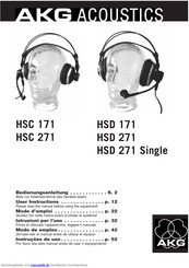 AKG Acoustics HSC 271 Bedienungsanleitung