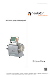 Heidolph ROTAVAC vario Pumping unit Betriebsanleitung