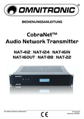 Omnitronic CobraNet NAT-16IN Bedienungsanleitung